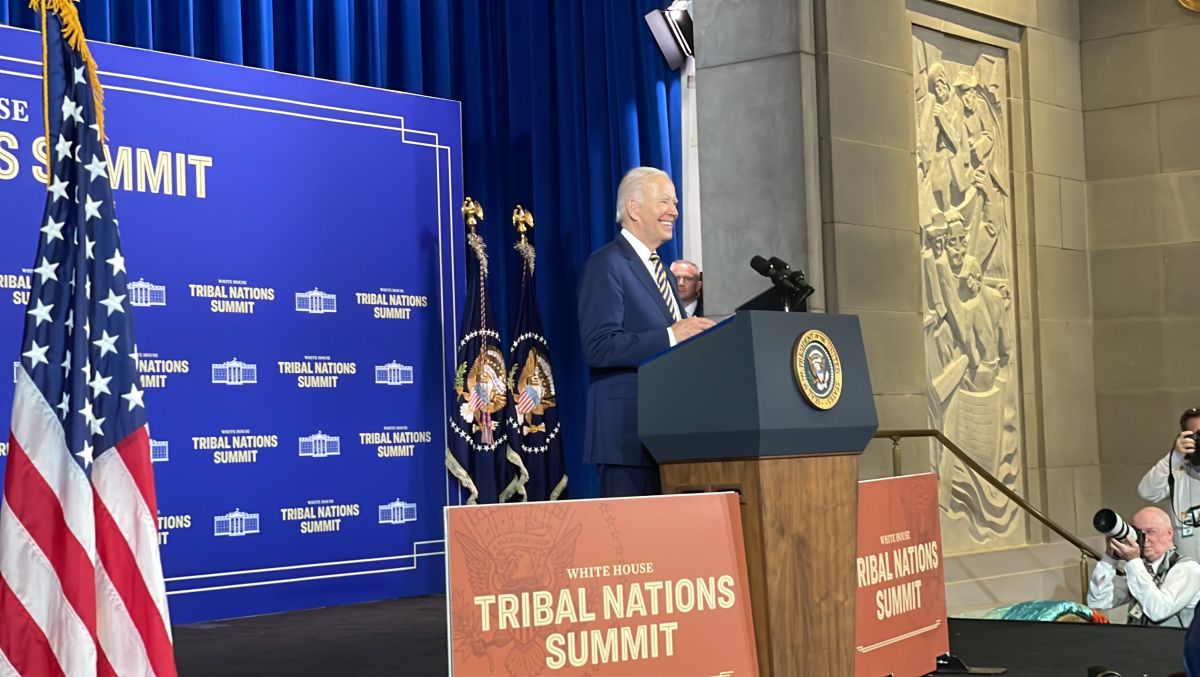 Joe Biden during the 10th White House Tribal Nations Summit.